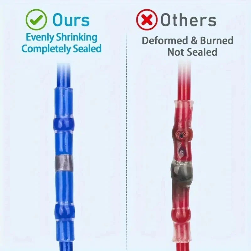 50/100/300/500 Pcs Heat Shrink Wire Connector Solder Seal Splice Tube SST 3:1 Waterproof Butt Crimp Terminals