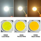 10pcs COB LED 3W 5W 7W 10W 12W 15W 18W 30W 36W Neutral Cold Warm White 13mm 20mm 28mm 1919 Chips Lamp SpotLight Downlight DIY