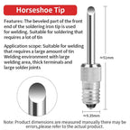 1/3PCS Welding Soldering Tips USB Soldering Iron Head Replacements Threaded Soldering Tip Fits for E10 Interface Soldering Iron