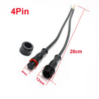 1Pair M12  2 3 4 5 Pin Waterproof IP65 Cable Wire Plug for LED Strips Male and Female Jack 20cm Lengh Connector Small Size Head