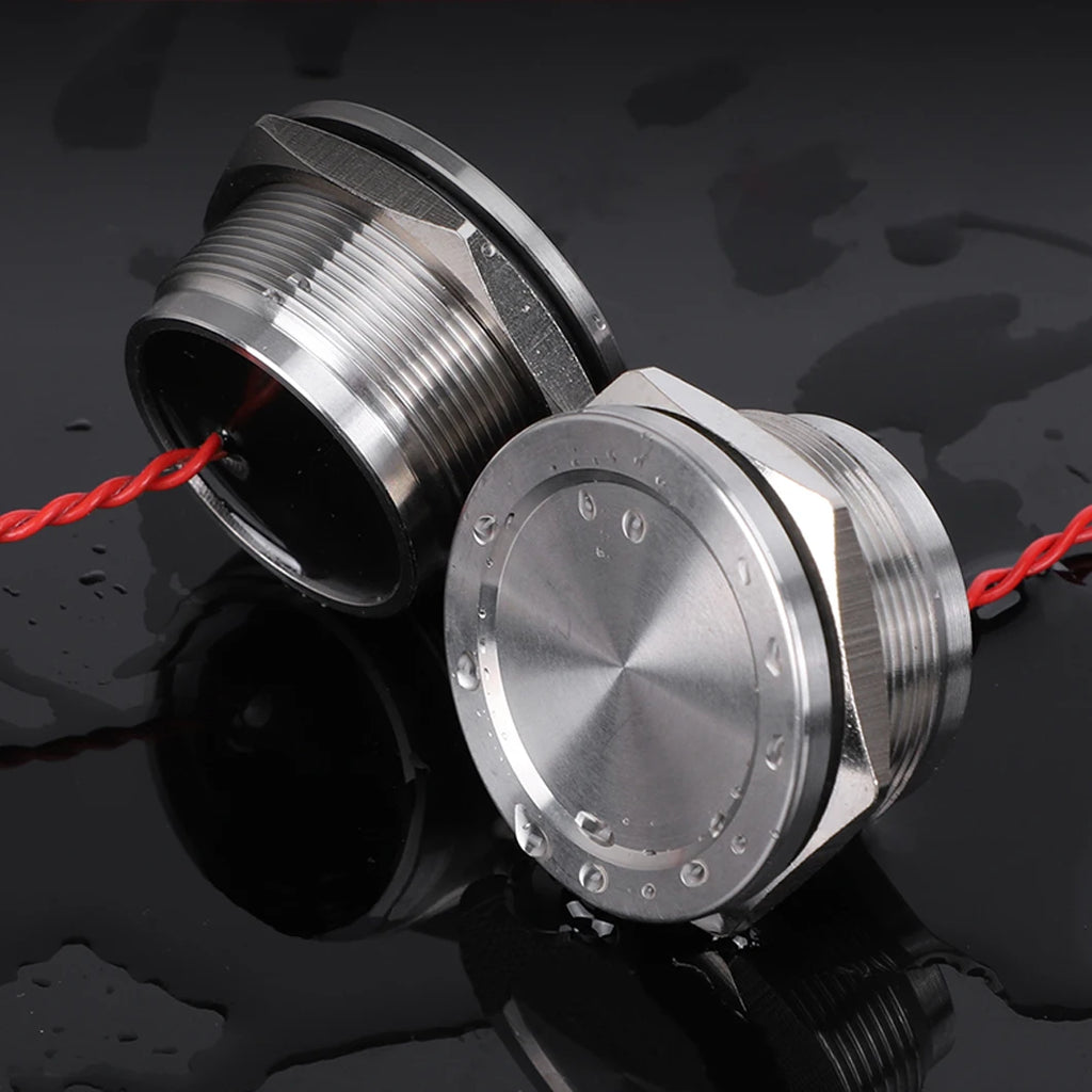 ABILKEEN 30mm 1NO Momentary/Latching Function Piezo Electric Switch IP68 Waterproof Pressure-Sensitive Switch