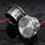 ABILKEEN 30mm 1NO Momentary/Latching Function Piezo Electric Switch IP68 Waterproof Pressure-Sensitive Switch