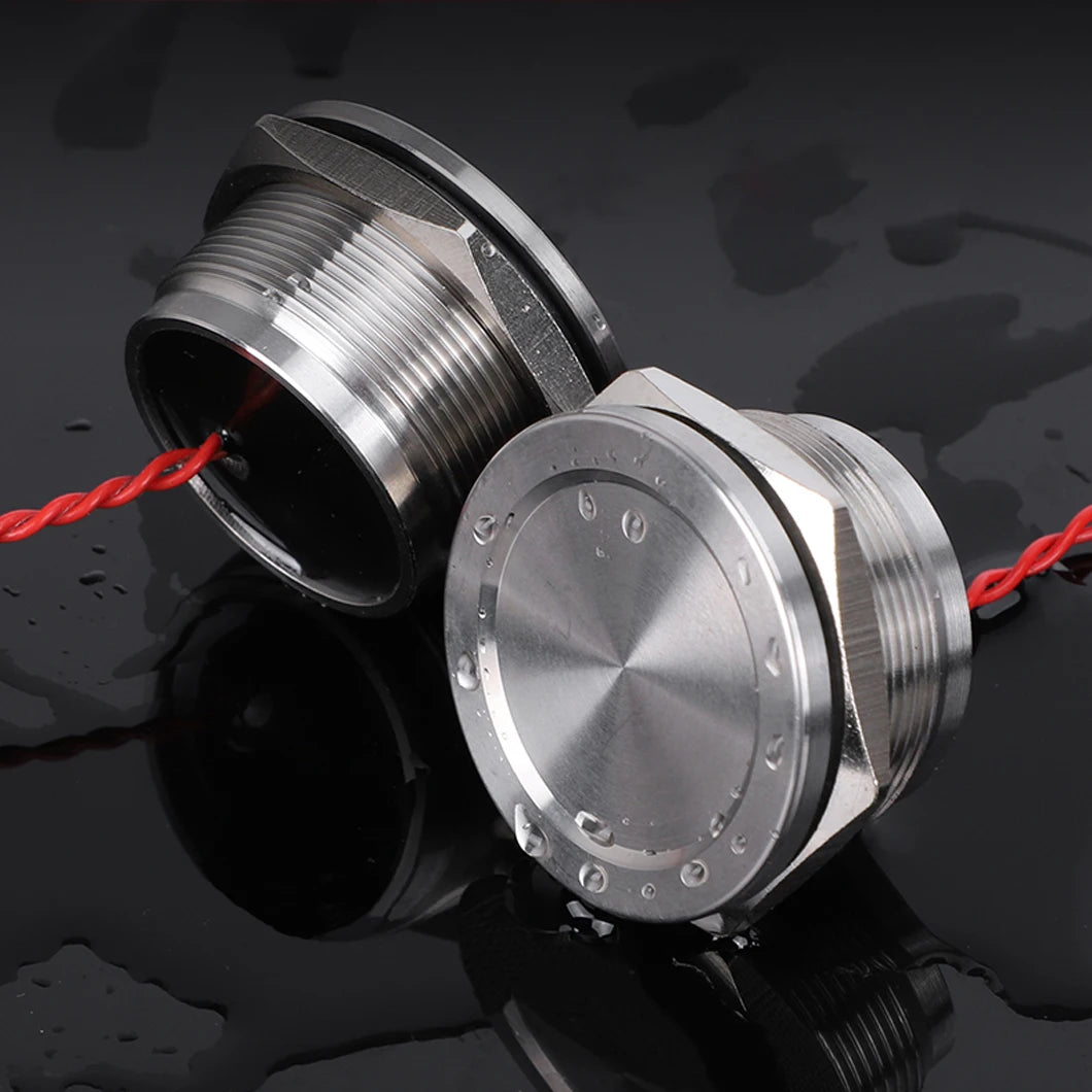 ABILKEEN 30mm 1NO Momentary/Latching Function Piezo Electric Switch IP68 Waterproof Pressure-Sensitive Switch