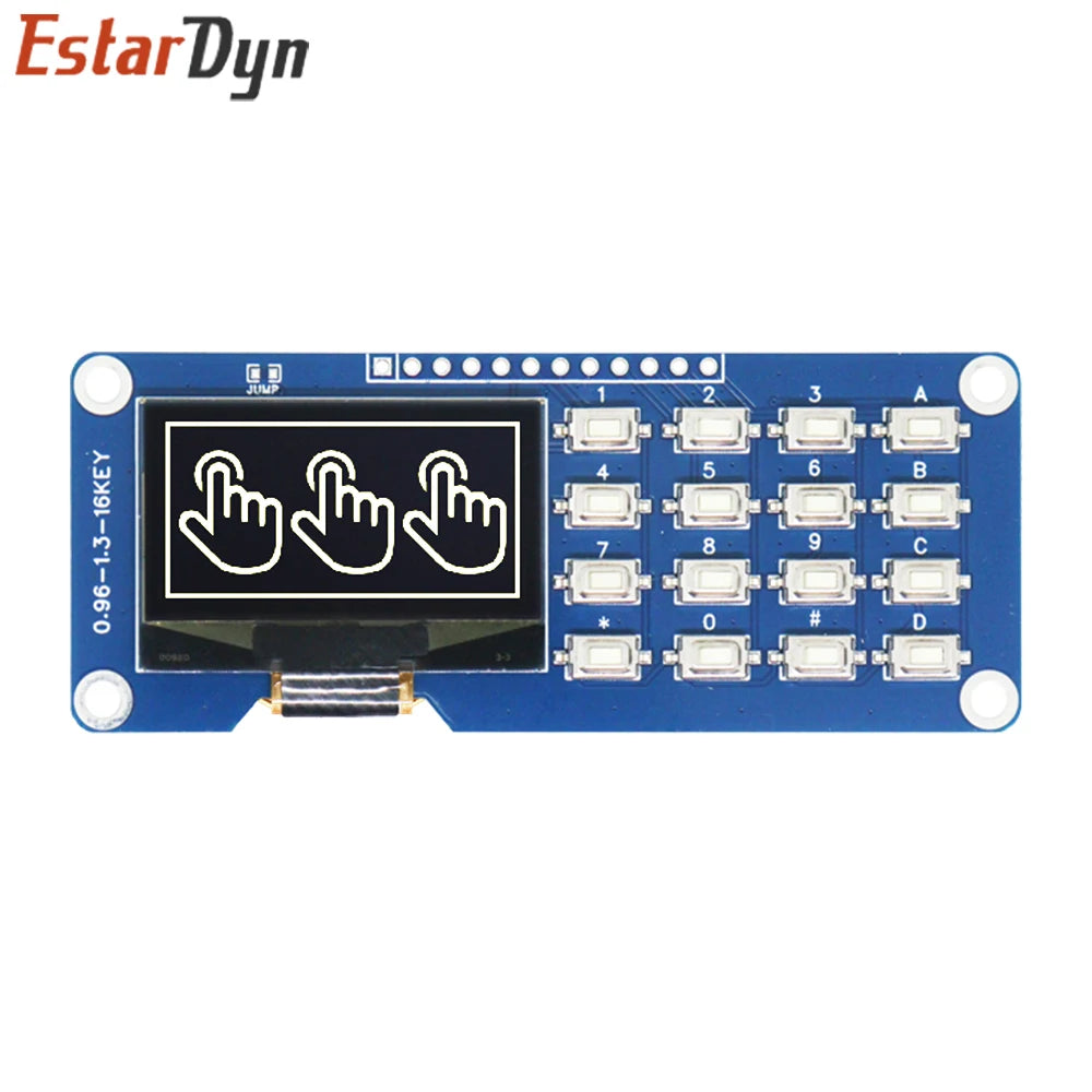 1.3 Inch 128x64 OLED Display SSD1116 with 4x4 Matrix Keyboard Module I2C SPI for Raspberry Pi ESP32