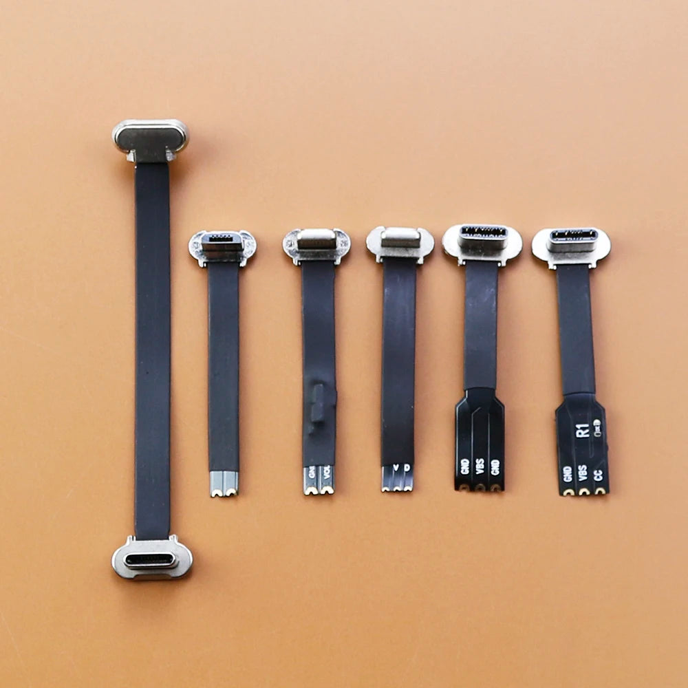2/4/8/10PCS USB C FPC Flexible Cable 2pin 3pin R1 Type-C Wireless Charging For Android Apple Decryption Plus Welding Wire