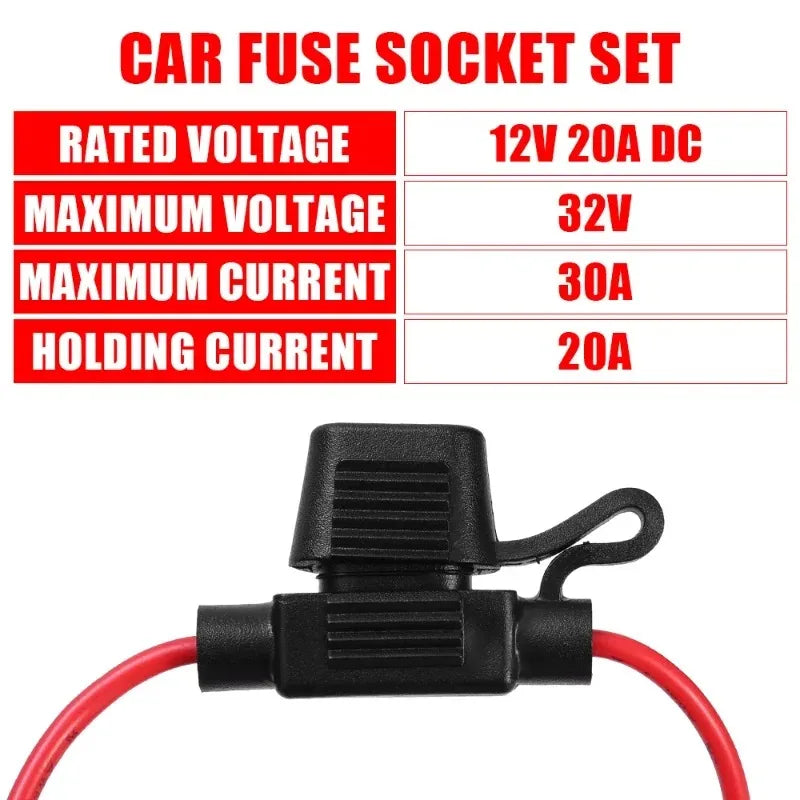 5/10pcs Car Mini Blade Fuse Holder Splash-proof Box 12V 30A with Fuses Blade Wire Cutoff Switch Socket Automotive Fuse Socket