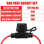 5/10pcs Car Mini Blade Fuse Holder Splash-proof Box 12V 30A with Fuses Blade Wire Cutoff Switch Socket Automotive Fuse Socket