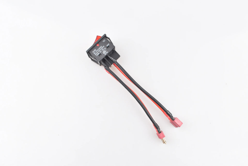 30A 32A 50A 12V 24V Battery Main Switch Large Current On-off with XT60/T Plug 14AWG Wire for RC Tug/Bait Boat 550 775 Motor
