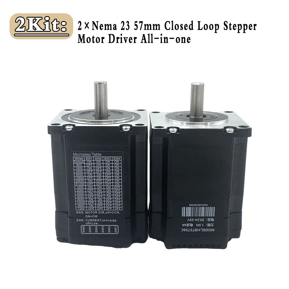 Nema23 57Closed Loop Stepper Motor Drive All-in-one Encoder Hybrid 8mm Shaft 57mm Easy Servo Motor 1000 Line Encoder DC24-48V