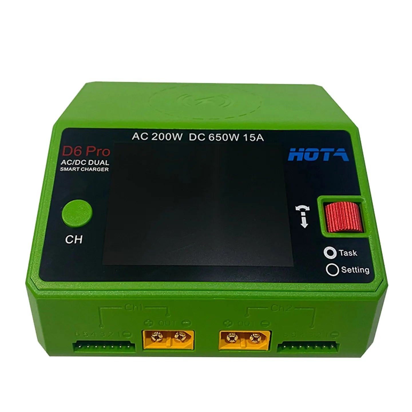 HOTA D6 Pro AC/DC Dual Channel Smart Balance Charger AC200W DC650W 15A for LiPo LiHV NiMH NiCd RC Drone