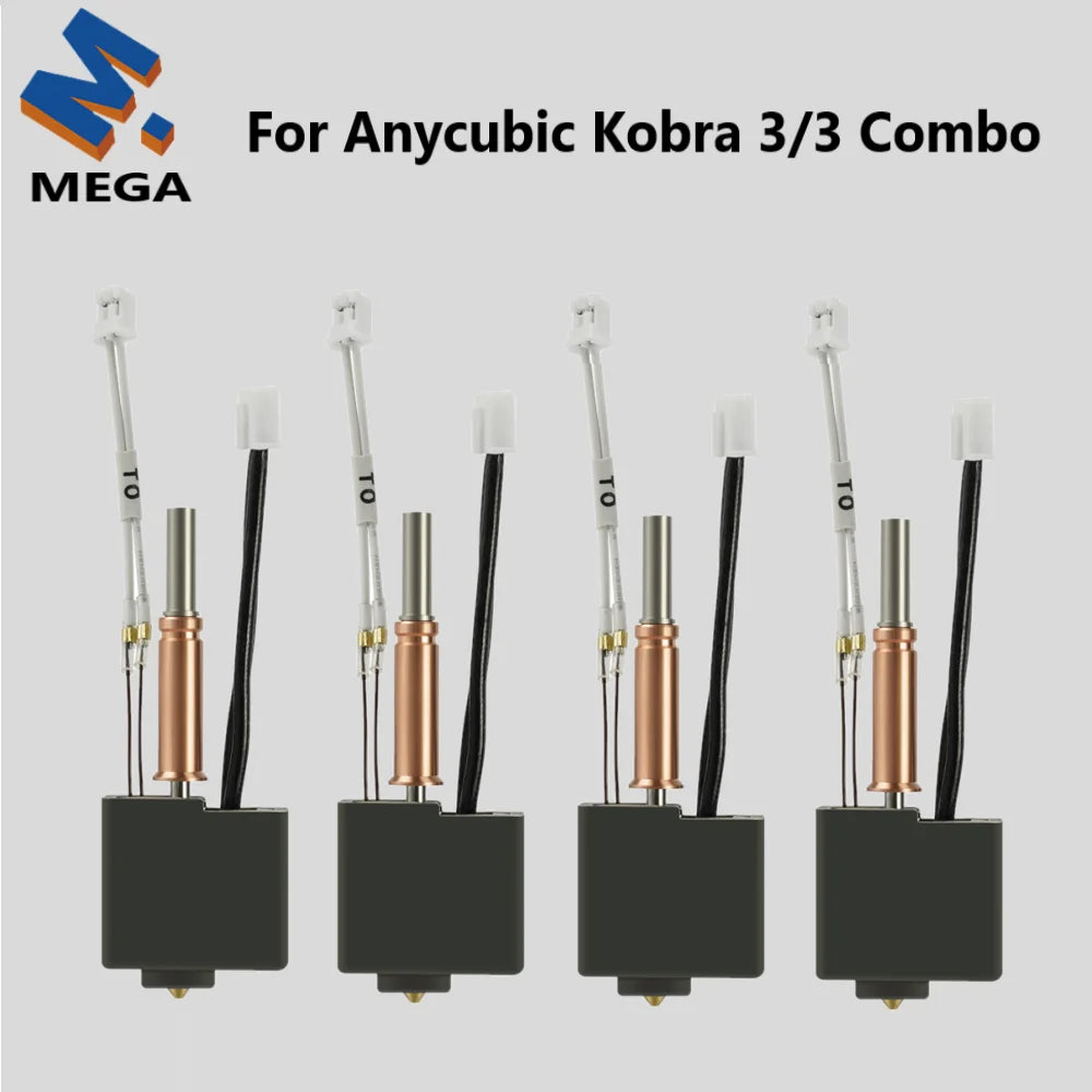 For Anycubic Kobra 3 V2 Hotend Nozzle Thermistor Heating 24v 50w Heater Block For Anycubic Kobra 3 Combo Spare Parts Accessories
