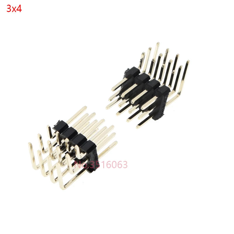 5PCS 90 degree Three Row Male 2.54MM Pitch Right Angle PIN Header Connector 3*2/3/4/5/6/7/8/10/20/40 PIN/P 3x/3/4/5/6/8/10/20/40
