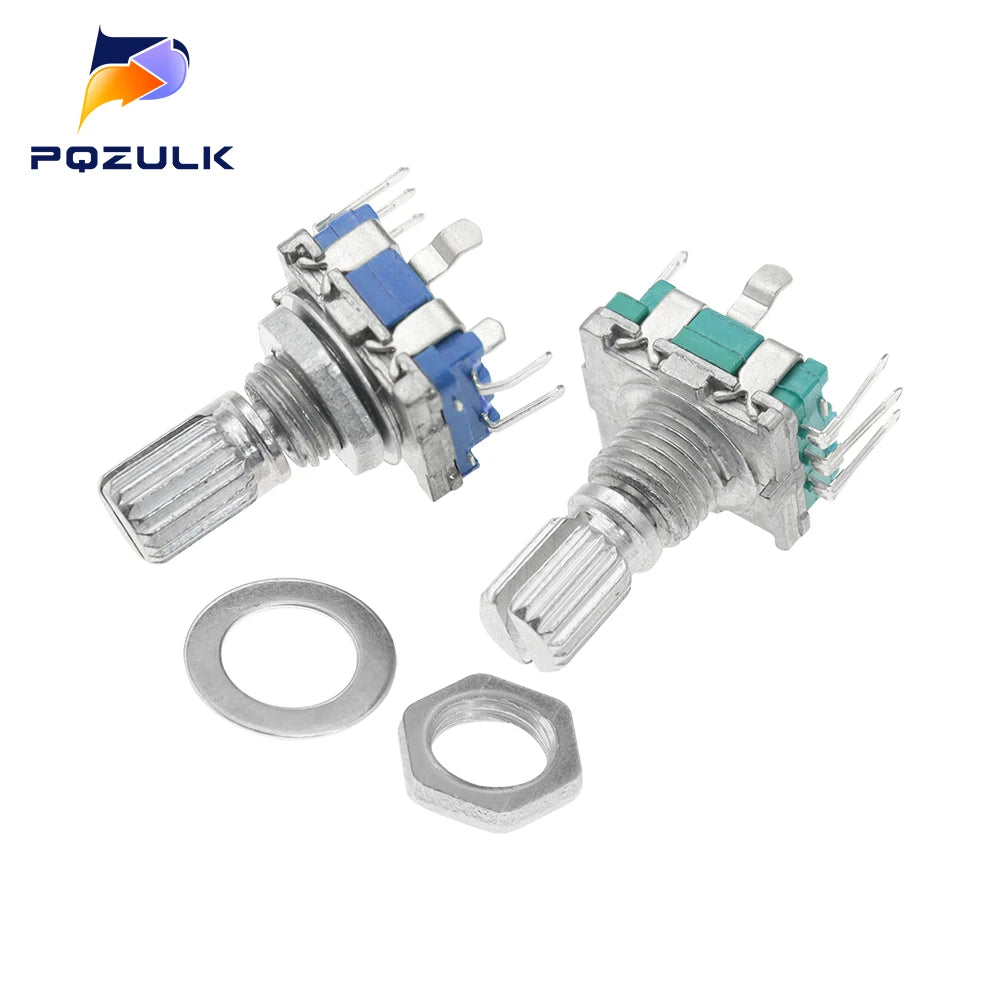 5PCS  20 Position Incremental 360 Rotary Encoder Knob Button Switch EC11 Arduino Digital Potentiometer 15/20mm Plum Half Shaft