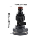 Rain Barrel Overflow Kit, 3/4 Inch Rain Barrel Valve, Barbed Fittings Connectors Tee Elbow Water Pipe Fittings