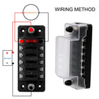 With Double Fuses 6 Ways 12 Ways Blade Fuse Block 32V 75A For Auto Car Marine Trike Fuse Box Holder Flame Retardant
