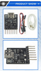 CH9102F Downloader Module Chip Program Burning for ESP32 MINI TYPE-C USB to UART RS232 RS485 Serial Port Download 7Pin