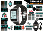 T-Watch-S3 Programmable Touchable Watch Integrated ESP32-S3 WIFI Bluetooth LoRa BMA423 Sensor MAX98357A Mic Speaker