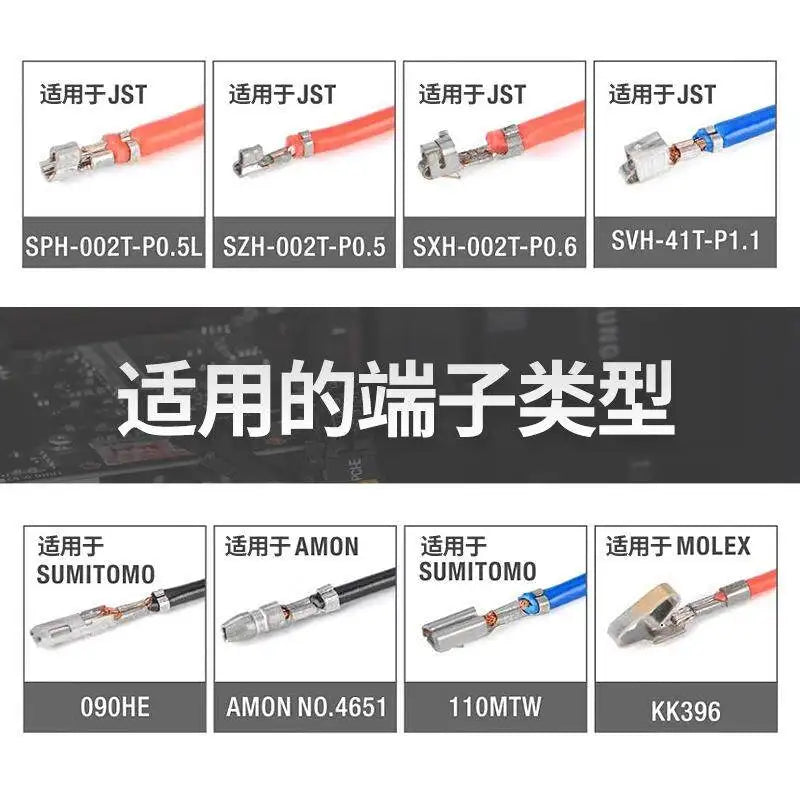 IWS-1442L Micro Connector Crimper Plier untuk Crimping AWG30-14 Terbuka Barel Konektor dari Molex,TE AMP JST JAE Jam
