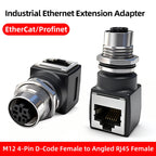 BYXGD M12 X-Code 8Pin A-Code D-Code 4Pin to RJ45 Panel Mount Adapter IP67 Waterproof Ethernet Connector Straight Angled Type