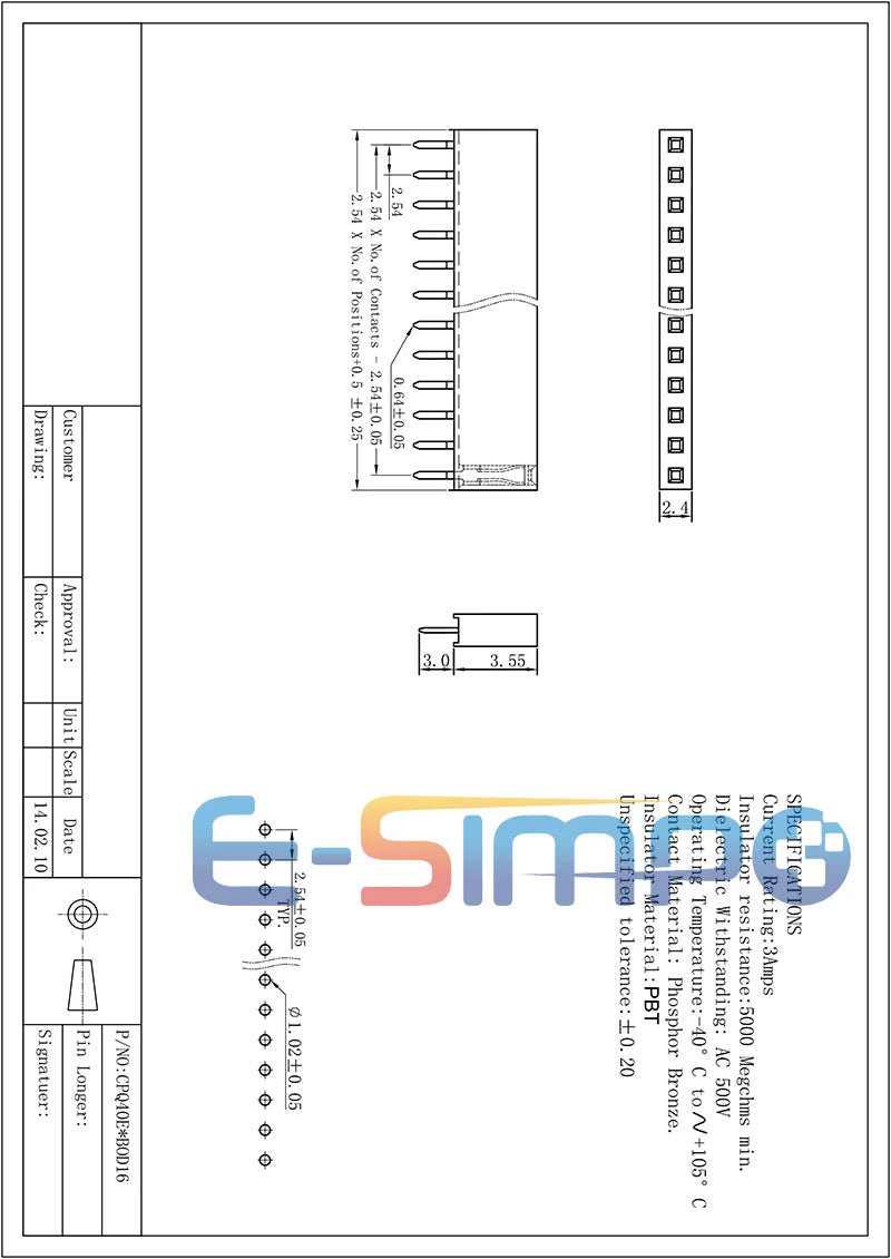10PCS 2.54mm 1X40P Female Header Single Row Straight 0.1" Pitch 40 Pin 3.5mm 5mm 5.7mm 6.8H 7.1mm 8.5mm Plastic height optional