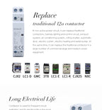 Contactor 220V Contactore Bobina Rele 230V 24V Y Nc Din Rail Household Modular 2No 2Nc 1No 240V 2P 110V Vac Silence Relai