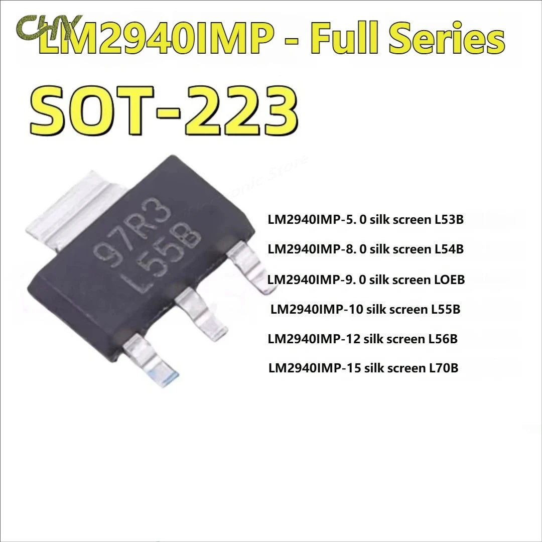 10/20/50PCS/Lot LM2940IMP/IMPX-5.0/8.0/9.0/10/12/15 L53B L54B L0EB L56B L70B New Voltage Regulator Chip Linear Regulator LDO