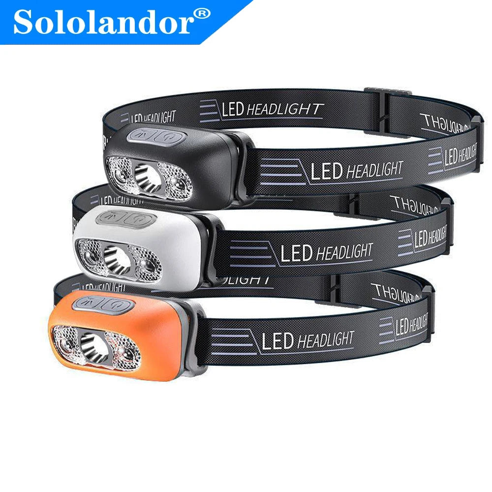 500 Lumen USB Rechargeable Headlamp Motion Sensor Bright LED Running Fishing Flash Head Lamp Headlight Infrared Sensor Light