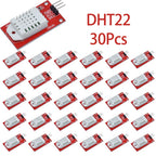 2/10/30/50Pcs AM2302 DHT22 Temperature And Humidity Sensor Module Red Circuit Board For Microcontroller Development