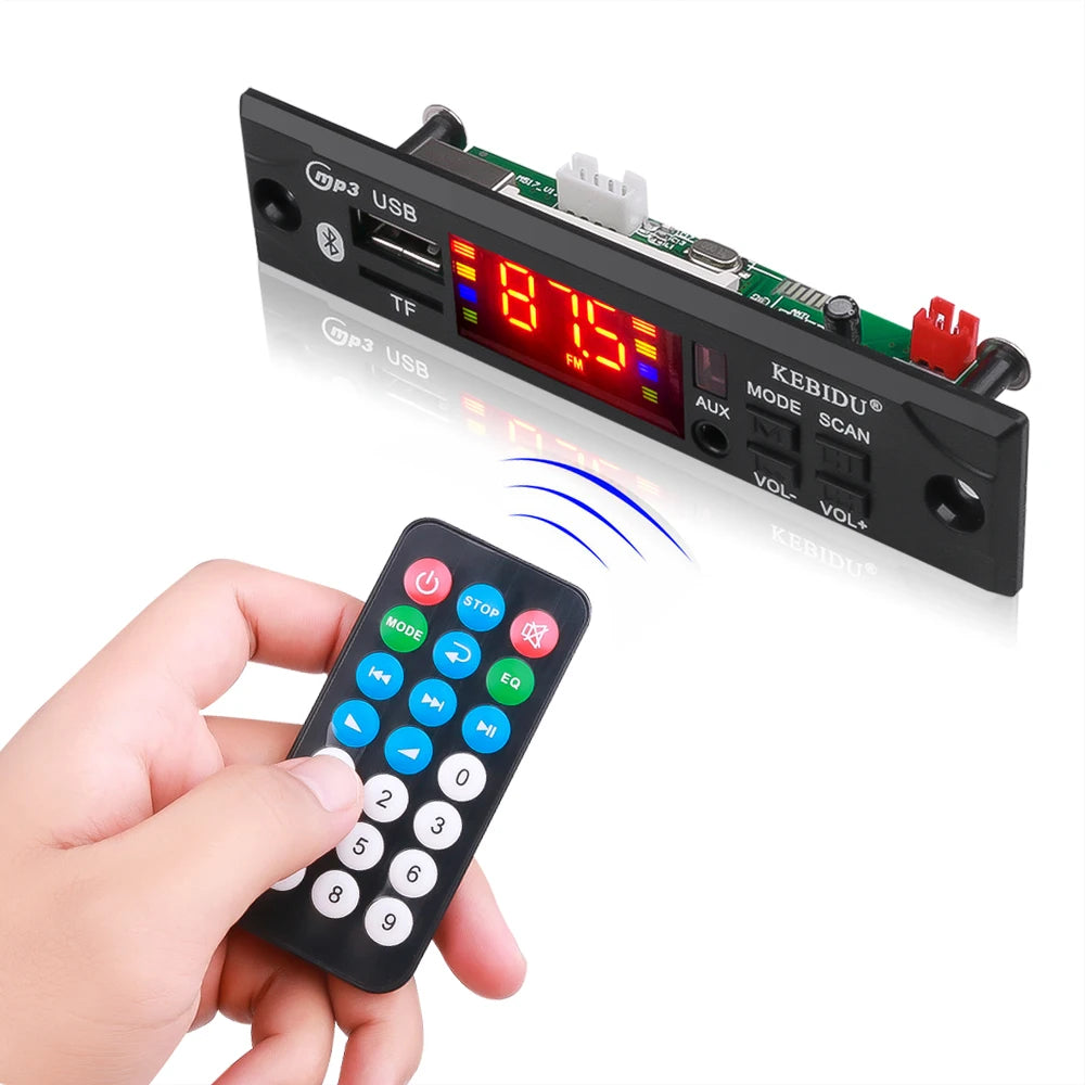 1-10PCS Bluetooth 5.3 Car Kit Wireless MP3 Decoder Board Audio 12V WMA Car Music Player Module Lossless Audio USB AUX TF Radio