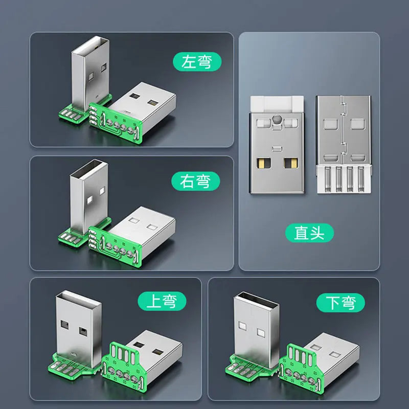 MICRO MINI 5P Type-C USB To Dip PCB Converter Adapter 90 Degree Right Angle Breakout Board Repair Welding Socket Connector Port