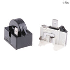 Refrigerator Compressor PTC Start Relay Refrigerator Starter Overload Protector 1/2 Pin 15 Ohm 1/6H Replacement Protector