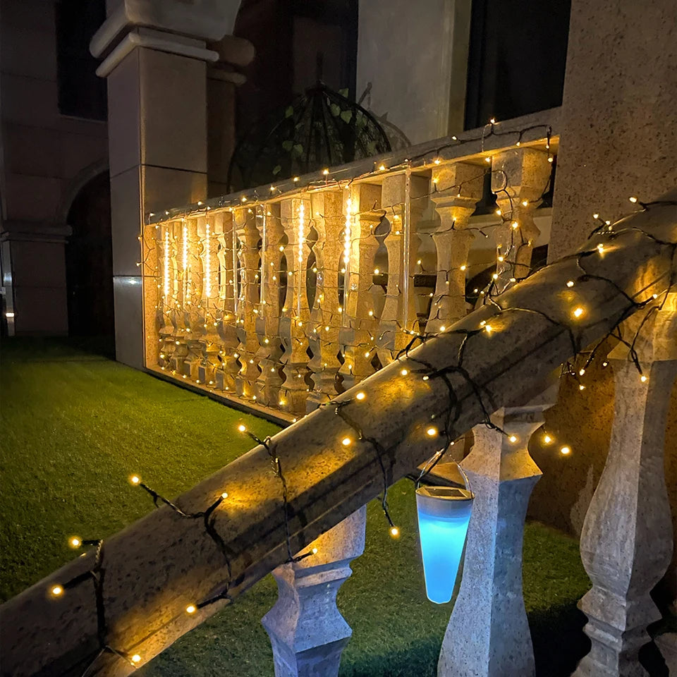 Waterproof LED Christmas Fairy String Lights White Warm RGB Lighting For Curtain Wedding Party Indoor Outdoor Home Decoration