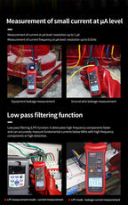 UNI-T UT251A UT251B+ UT251+ UT251C PLUS Current Leakage Clamp Meter Pliers Ammeter Professional AC Current Leak Tester