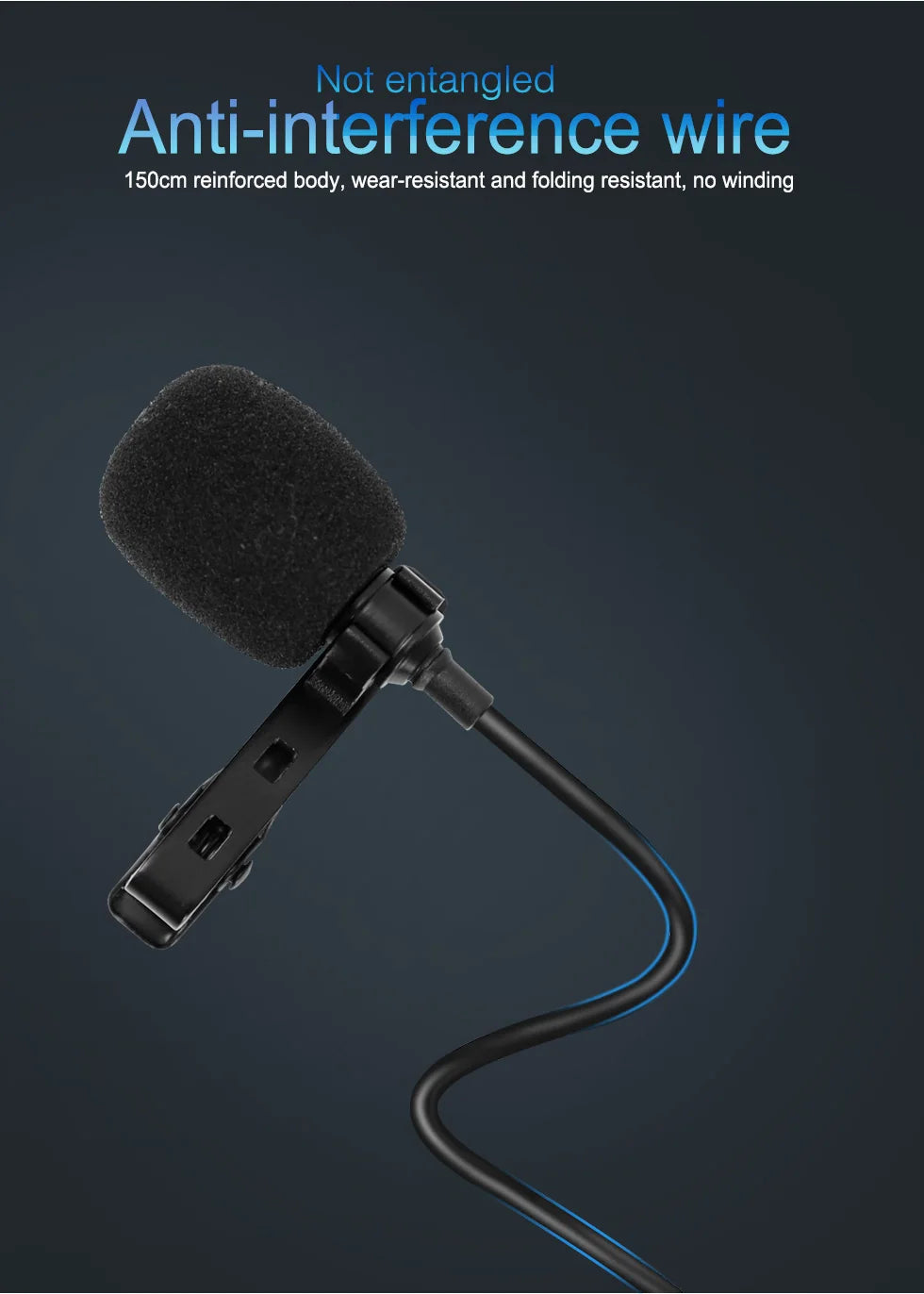 Clearance_MC01 Portable 1.5m Wired Mini Microphone Type C For Phone PC Laptop Metal Clip-on Lavalier USB mic 3.5mm Condenser Mic