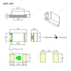 1000pcs 0603 0805 1206 IR SMD Chip 850nm 940nm Emitter Receiver Infrared Transmitter Phototransistor Photodiode Invisible DIY