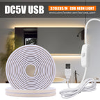 DC5V COB LED Strip With Switch 320Leds/m Flexible Neon Light USB Power Waterproof FOB LED Lights 3000K-6000K Ribbon Tape