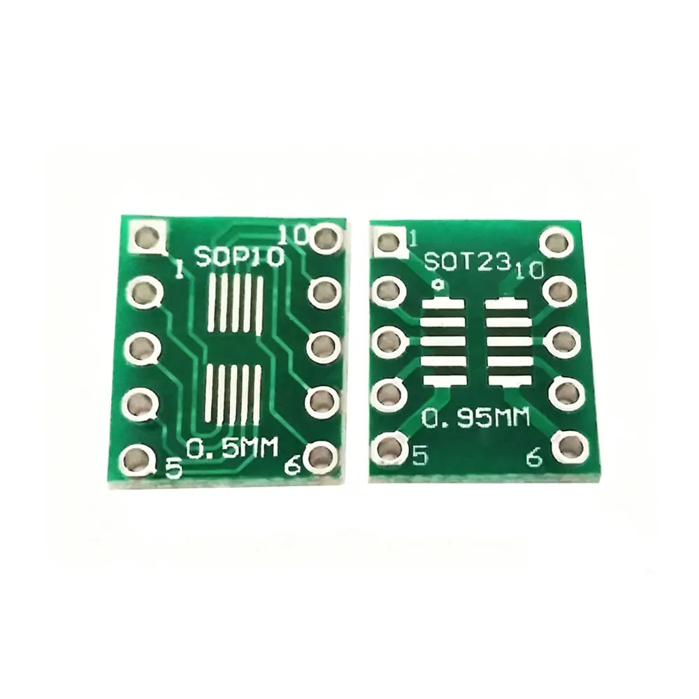 10pcs SOP to DIP patch adapter board SOP8 SOT23 10 SOP16 SOP20 24 SOP28 TSSOP TQFP QFN IC test board PCB double-sided printing