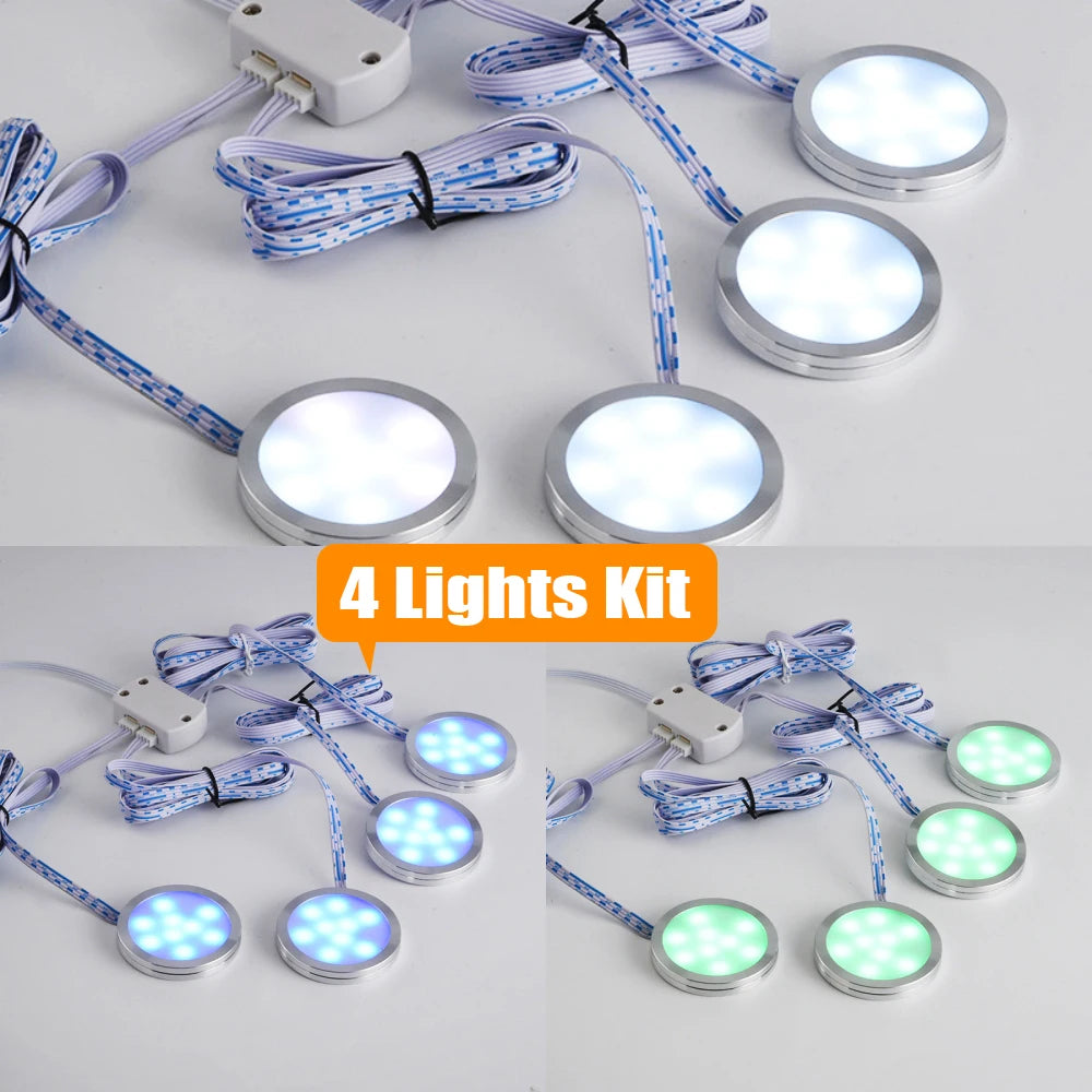 1 2 3 5 6 8 Lihgts RGB LED Cabinet Light 12V WiFi Bluetooth 24Key 44Key Remote Control Power Kit for Kitchen Wardrobe Lighting