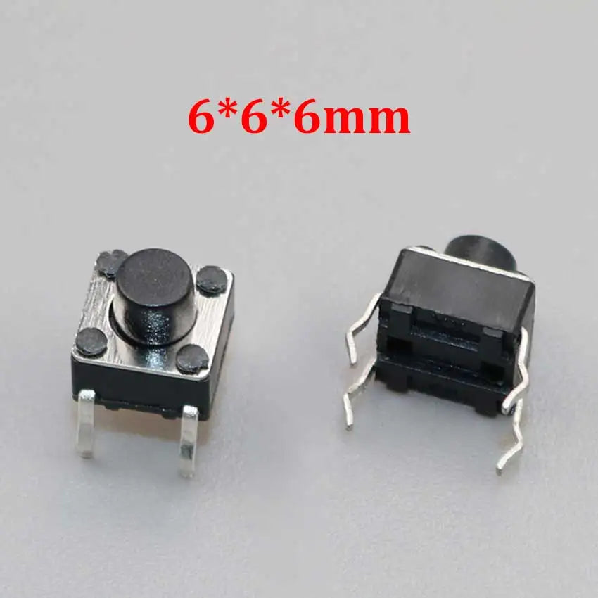 20/50/100pcs 6x6 PCB Momentary Mini Micro Tactile Tact Push Button 4-Pin Self-reset Switch 6*6*4.3/5/6/7/8/9/10/11/12/13/14/15mm