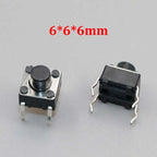 20/50/100pcs 6x6 PCB Momentary Mini Micro Tactile Tact Push Button 4-Pin Self-reset Switch 6*6*4.3/5/6/7/8/9/10/11/12/13/14/15mm
