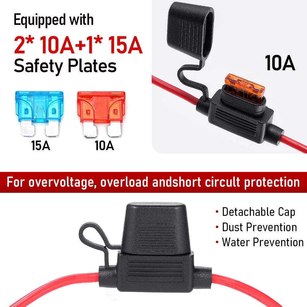 Double SAE Quick Release Cable Adapter Extension Solar Cable SAE to O-ring Connector Extension Cable for Battery Charger Maintai