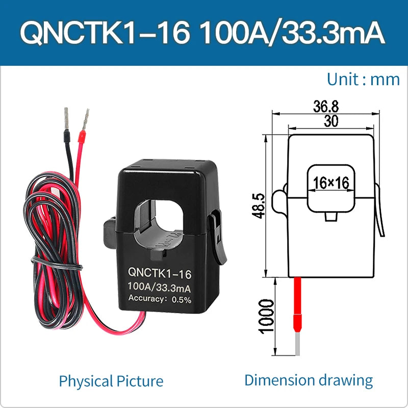 Clamp CT Current Transformer 100A 50mA 100A 40mA 50A 25mA 100A 33.3mA 50A 20mA 100A 100mA 2000 Split Current Transformer Sensor