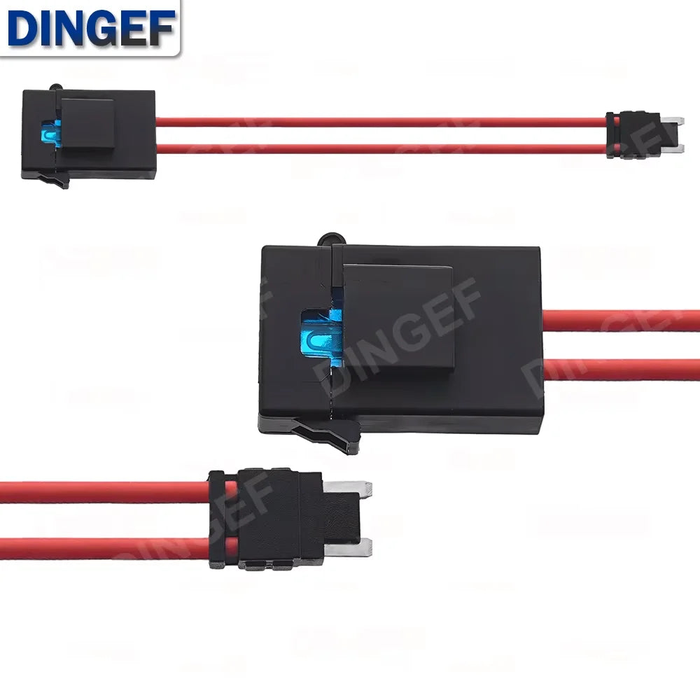 32V ACC Large Size Standard Mini Micro2 Size Car Fuse Holder 16AWG Non-Destructive Fuse Box ATM Blade Fuse Extension Cord