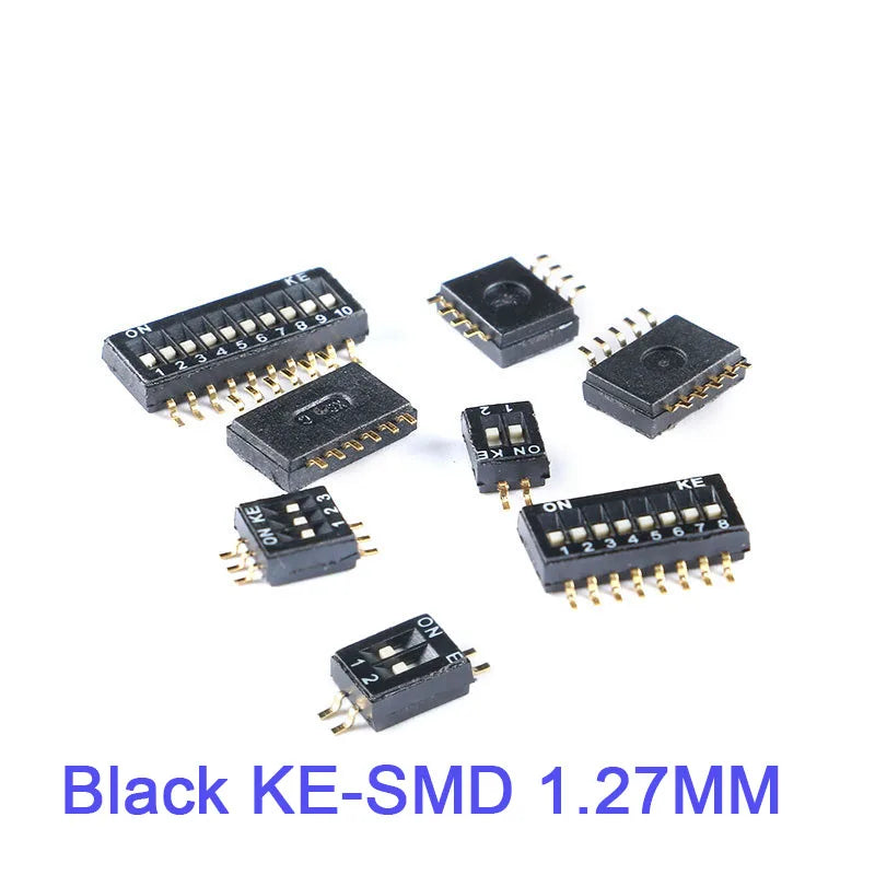 5Pcs Slide Type Switch Module 1 2 3 4 5 7 8 10PIN /1.27/2.54mm Position Way SMD/DIP Pitch Toggle Switch Snap Switch Dial Switch