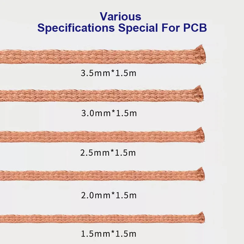 MECHANIC R350 Low Residue Solder Wick 1.0/1.5/2.0/2.5/3.0/3.5/4.0mm Pure Copper Tin Absorption Braid Electronics Repair Cleaning