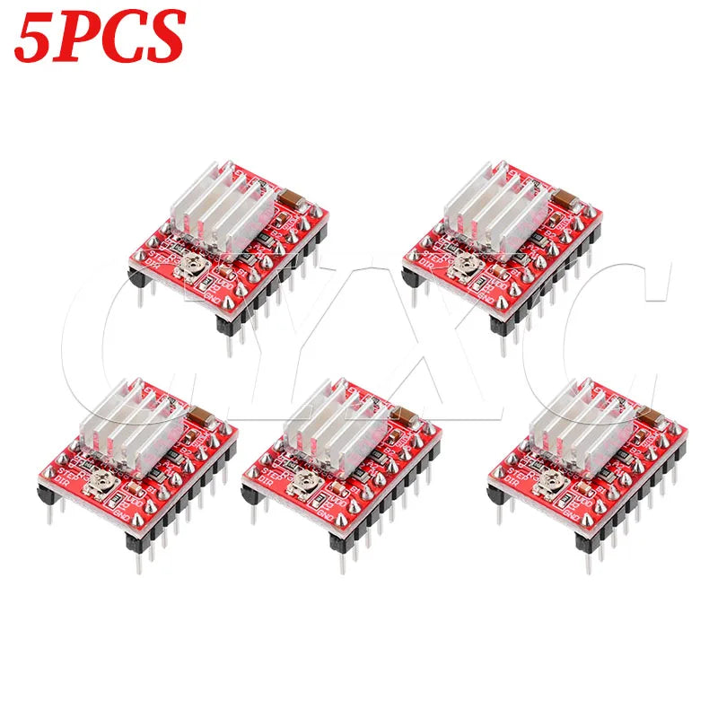 5-10PCS 3D Printer Parts StepStick A4988 DRV8825 Stepper Motor Driver With Heat sink Carrier Reprap RAMPS 1.4