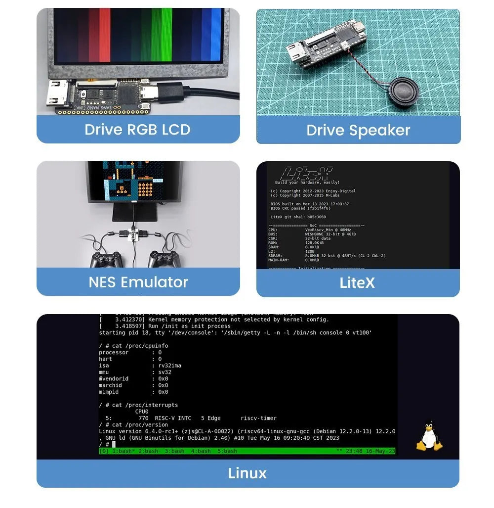 Tang Nano 20K FPGA Development Board RISCV Linux Retro Game Player