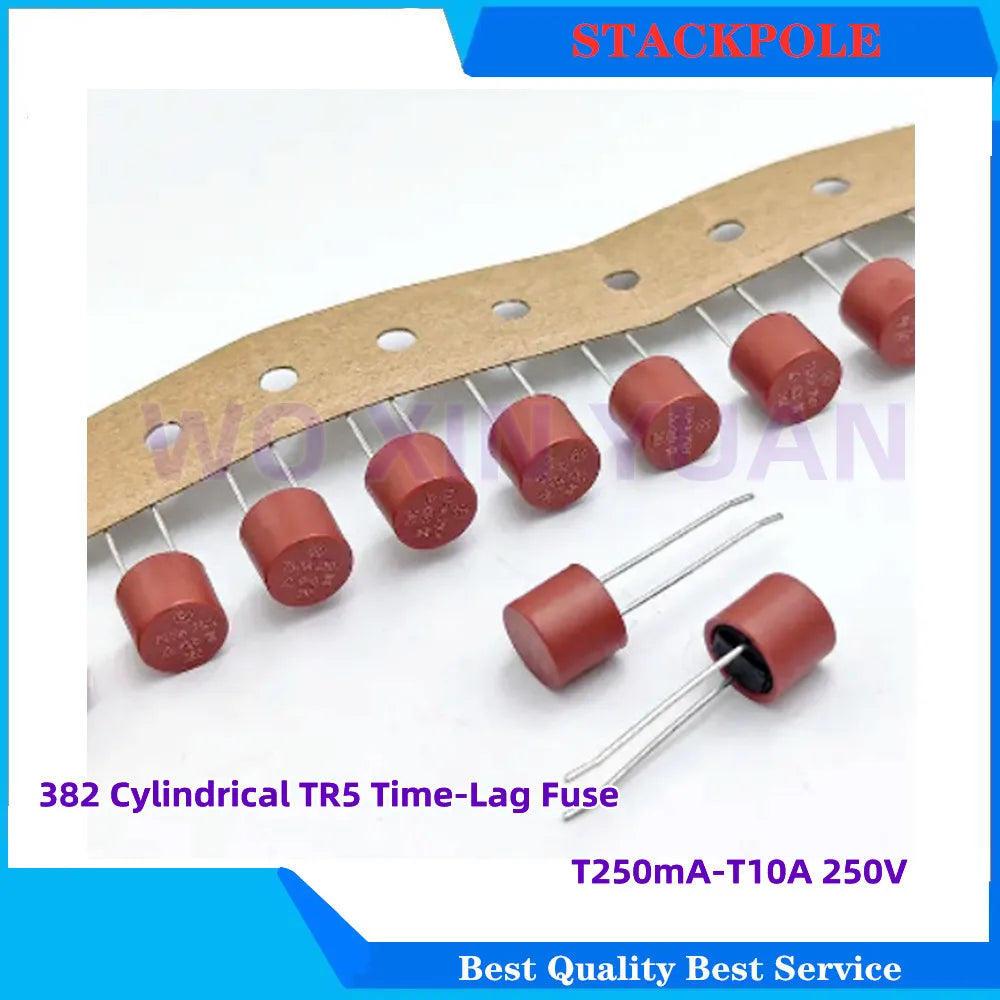20PCS 382 Cylindrical TR5 Time-Lag Fuse T250mA T500mA T630mA T800mA T1A T1.25A T1.6A T2A T2.5A T3.15A T4A T5A T6.3A T8A T10A250V