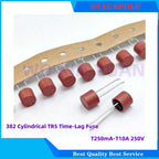 20PCS 382 Cylindrical TR5 Time-Lag Fuse T250mA T500mA T630mA T800mA T1A T1.25A T1.6A T2A T2.5A T3.15A T4A T5A T6.3A T8A T10A250V