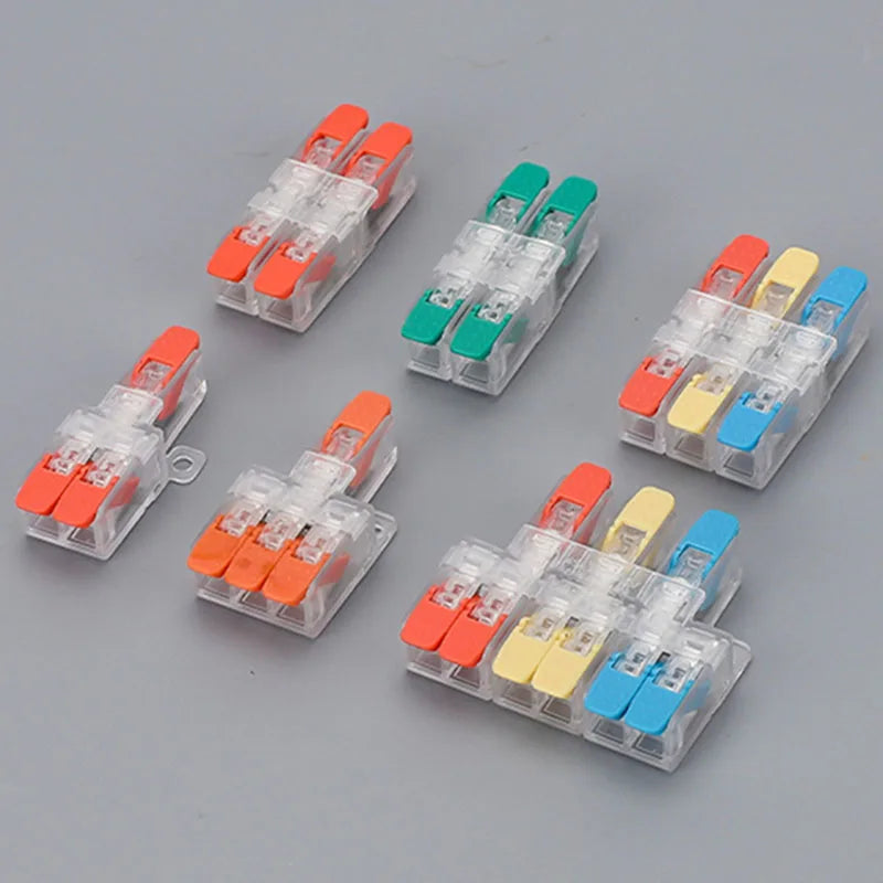 Quick Wiring Terminal Push-in Wire Connector Splitter Mini Universal High power Butt Terminal Block Led Light 1 in Multiple Out